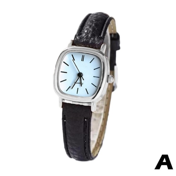 Herr Mode Casual Lyx Läderrem Kvarts Business G3C5 Armbandsur S1F2 Silver White One size