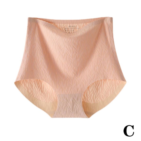 Silkeslen hög midja formade underkläder, kvinnlig hög midja utan märke Pink XL(60-70kg)