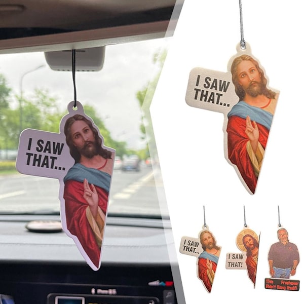 Jesus I Saw That Hängande Bil Luftfräschare, Jeffrey Epstein Luftfräschare, Denna Luftfräschare Hängde Inte Sig Själv, Roliga Bil Luftfräschare Häng C 1pcs