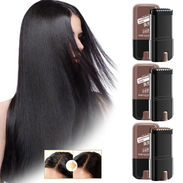 Hårfärg Stick Långvarig Tvättbar Täcker Grått Hår Färgpenna G0D0 dark brown 20g
