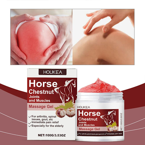 Hästkastanj Gelen för Leder & Muskler Massage 100g/3.53oz Smärtlindring G0O5