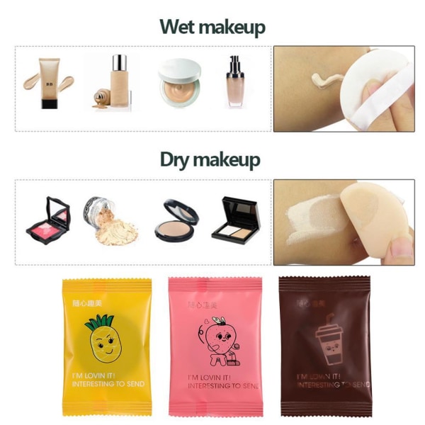 Kvinnor Skönhet Ansiktsbehandling Ansikte Kroppspulver Puff Kosmetisk Makeup Cotto strawberry 1pcs