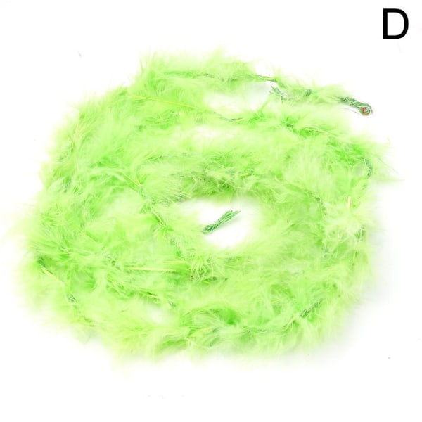 Pälsremsor Band Fjäder Sträng Tejp Sömnad Trimning Hantverk Fluff green one-size