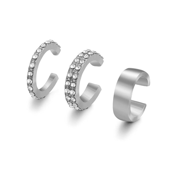 3st/set Dam Legering Örhänge Öronmudd Brosk Icke U4U7 W2I5 V3N1 ∫σ R6C4 Silvery A