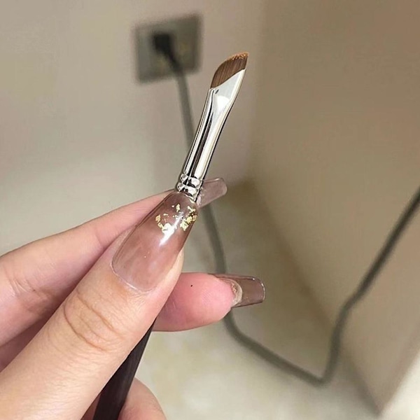 Bevel Eyeliner Borste Foundation Ögonbrynsborste Ultrafin Sminkborste Portabel D0