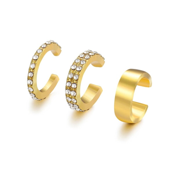 3st/set Dam Legering Örhänge Öronmudd Brosk Icke U4U7 W2I5 V3N1 ∫σ R6C4 Golden A
