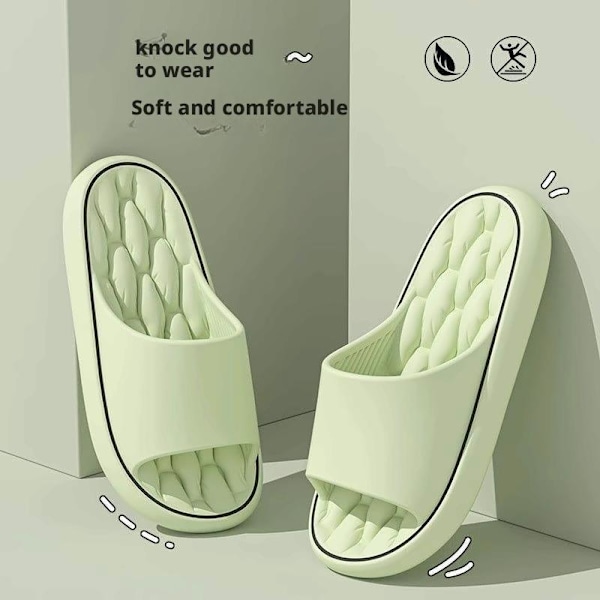 Sommar Inomhus Halkfria Hemtofflor Badrum Mjuka Sulor Flip-f khaki 36/37
