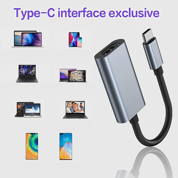 4K 60Hz USB C till HDMI Adapter Typ C Thunderbolt 3 till HDMI Konverterare✨a
