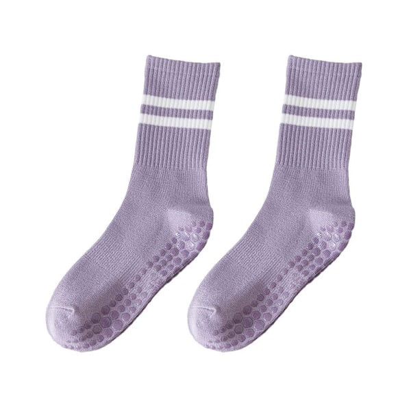 Halkfria Snabbtorkande Strumpor Professionella Halkfria Yogastrumpor Hög Elasticitet Damhoppningsstrumpor purple 35-43EU