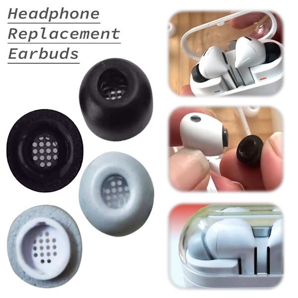 1 par halkfria öronkåpor för Samsung Galaxy Buds 3pro/Buds 3 Y8B0 D1D5 W6U4 grey S