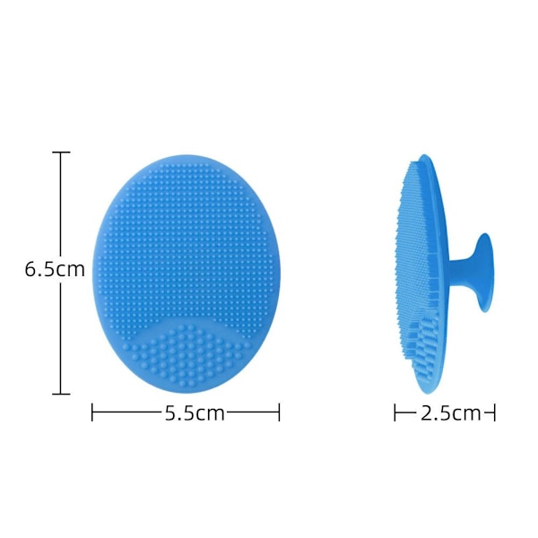 DJUPRENGÖRANDE SILIKON Exfolierande Ansiktsborste Ansiktsmassage Pad FRI FRAKTFI blue One-size