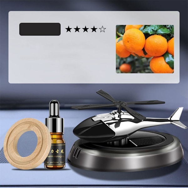 Solardriven Helikopter Luftfräschare Bil Flygplan Doftspridare Ornament♤ black cologne one size