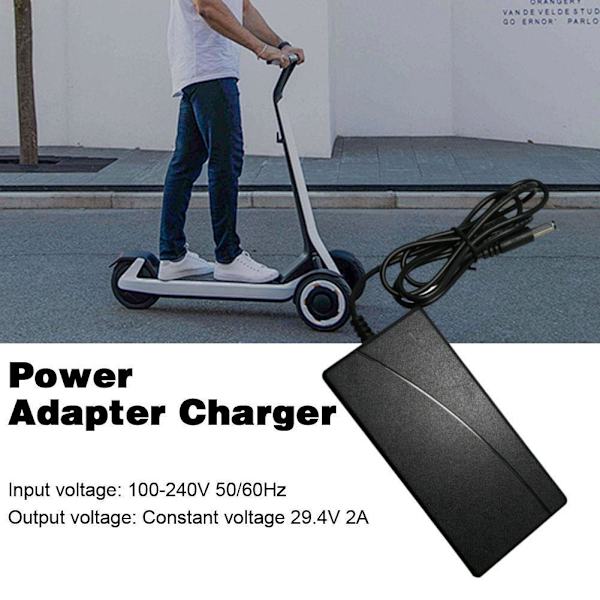 29.4V 2A Strömladdare För 24V Elcyklar Scooter - Litiumbatteri Ny V4D7 29.4V US 1set
