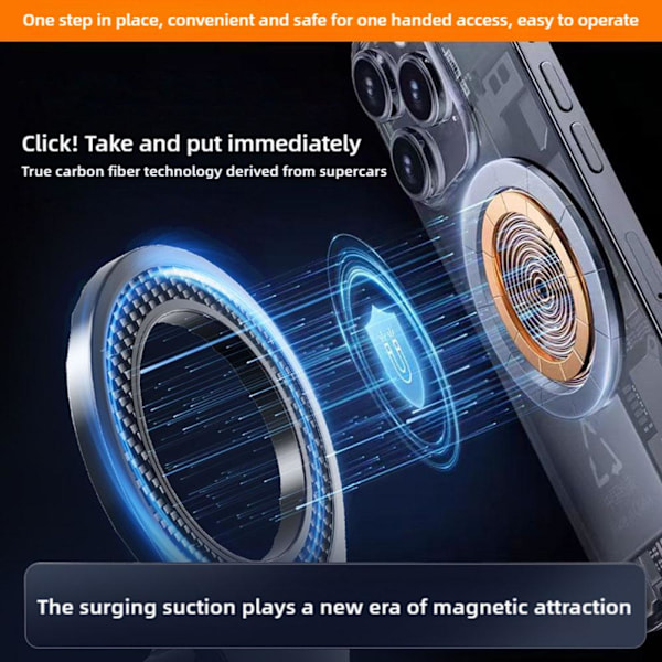 Universell Magnetisk 360° Roterande Bil Mobiltelefonhållare^ Instrumentbräda W V5X5