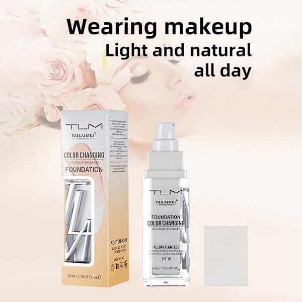Färgskiftande Foundation för Mogen Hy Magic Color Changing TLM Make up^