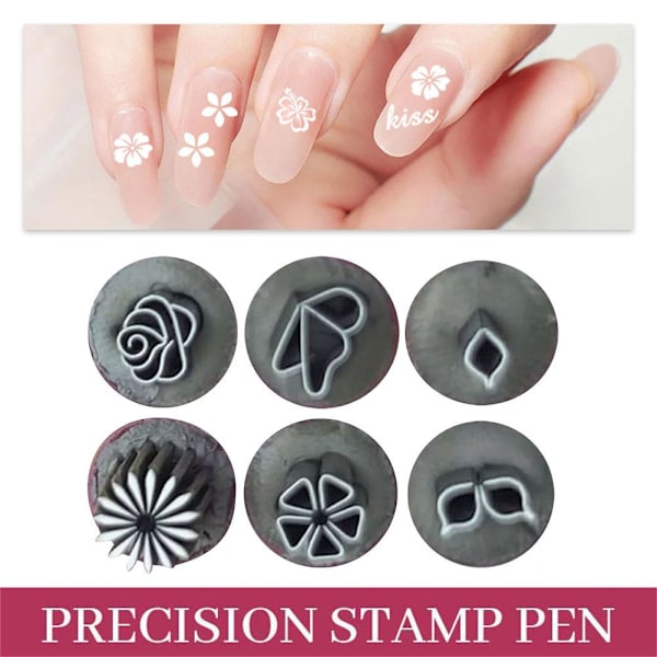 10-delars Nagelset Praktisk Nagelförsegling Nagelkonst Stämpel Penna P3h4 D 1pcs