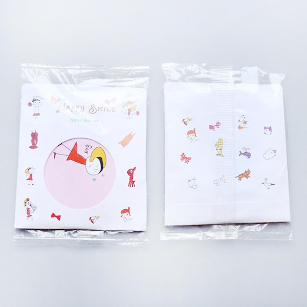 Söt Portabel Dam Prinsessa Tecknad Mini Sminkspegel Skönhet Rund Tecknad Kroppsspegel Liten L9S7  RandomA paper bag