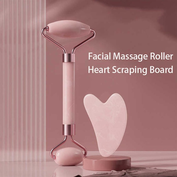 Roller för Ansikte Hals Öga Harts Ansiktsmassage Instrument Hälsovård Scrapi V4E7 White double-ended roller 40g