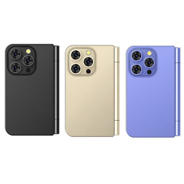 För V8pro Dual Screen Vikbar Flip Funktion Telefon Utländskt Språk Stor Knapp↙ black 1pcs