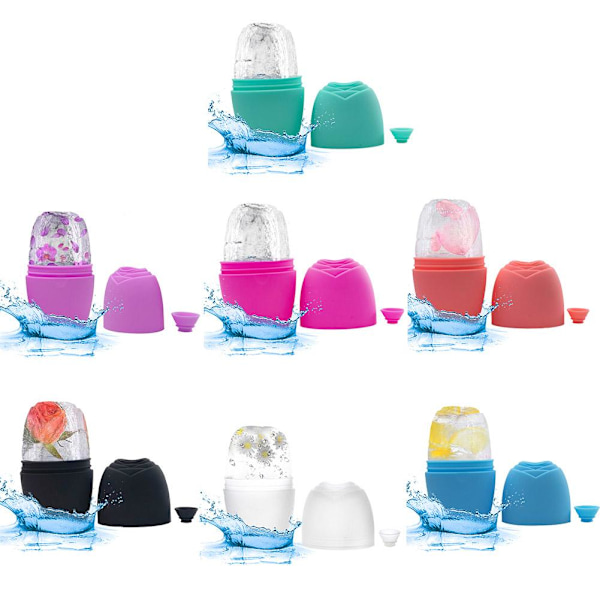 Silikon Isrulle För Ansikte Ögon & Nackmassage Ta Bort Porer Cirkel Krympa I5R9 Black 1pcs