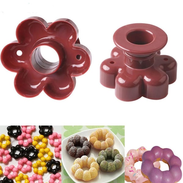 Fondant Tårta Bröd Desserter Bageri Donut Munk DIY Skärare Hantverk X1T4 N6T5 round One-size