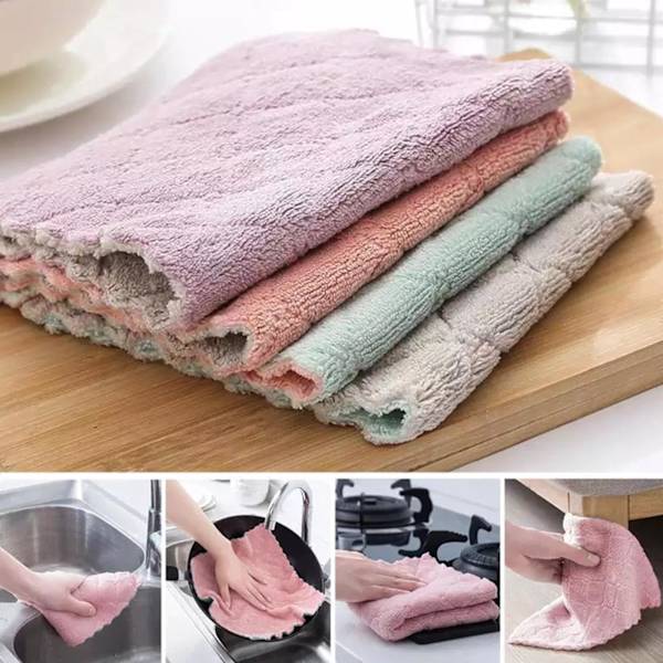 5x Kök Rengöring Vattenabsorberande Disktrasor Dubbelsidig Disk UK green gray 15*25cm 5pcs