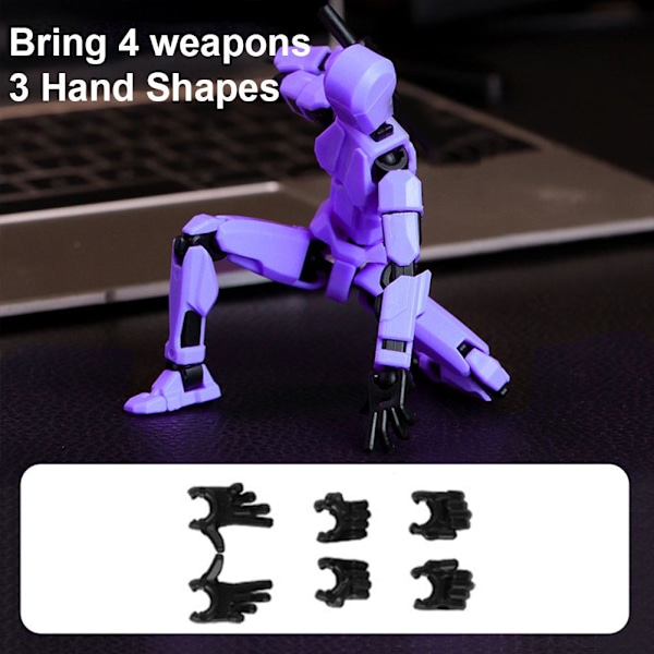 Rolig Vridande Stickman Sugpropp Variation Liten Robot Dekompressions Stickman Fotografi Leksak K5y1 purple black onesize