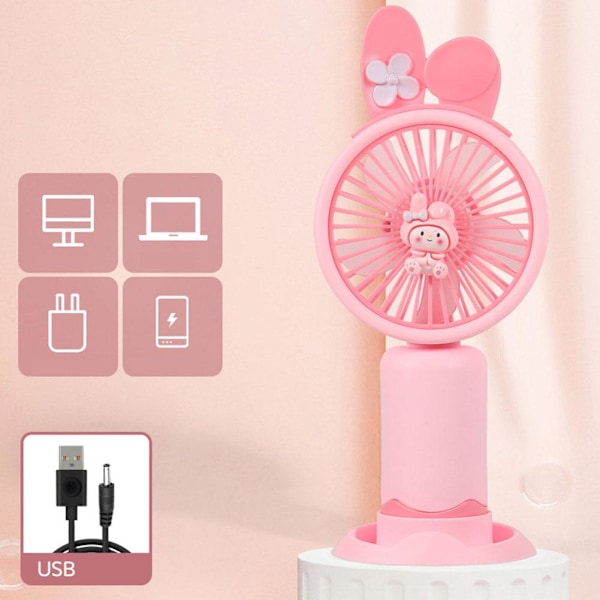Söt Personlig Mini Fläkt Handhållen Portabel För Inomhus Utomhus Aktiviteter Söt Sanrio Elektrisk Fläkt A6E5 white 1pcs