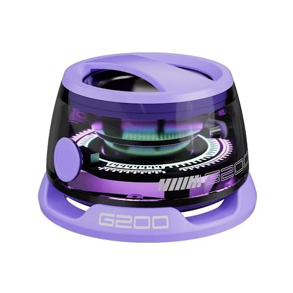 QHUDLV Magnetisk Bluetooth-högtalare, G200 Liten Trådlös Konduktionshögtalare, Portabel Färgglad Högtalare med Färgljus Telefonställ Högtalare purple 1pcs