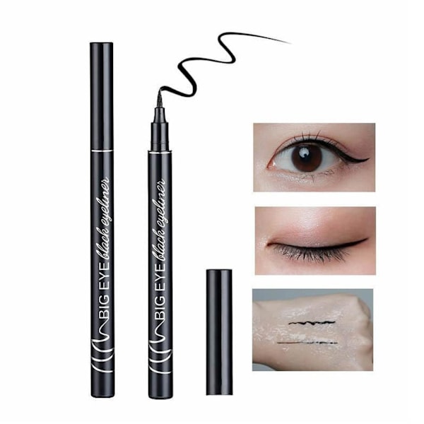Flytande Eyeliner Penna Vattentät och Svettsäker Långvarig Kladdfri och Eyeliner Inte O2E9