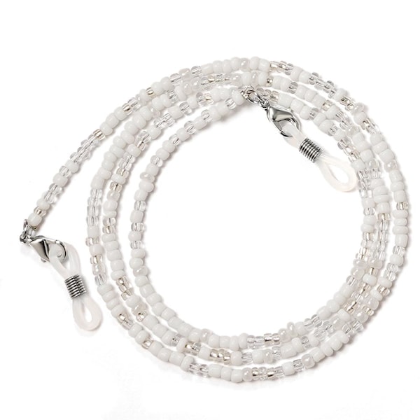 Bohemisk Färgstark Glasögonkedja Justerbar Längd Läsglasögon Kedja Rep Glasögon Snodd Tappade Mode Glasögonrem G7T5 white one size