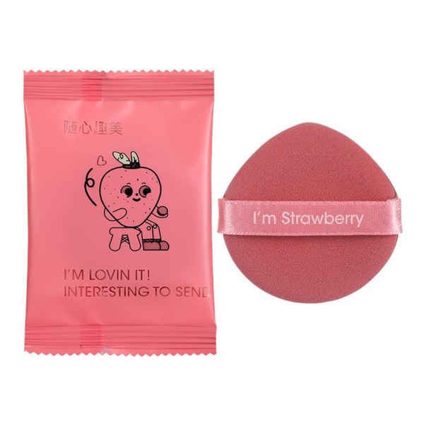 Kvinnor Skönhet Ansiktsbehandling Ansikte Kroppspulver Puff Kosmetisk Makeup Cotto strawberry 1pcs