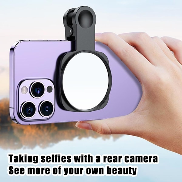 Mobiltelefon Bakre Selfie Spegel Kompakt Selfie Spegel Multifunktionell Telefonhållare För IPhone U0B0 white 1pcs
