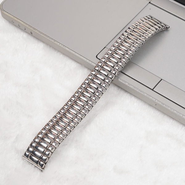 Steel Stretch Expansion Watch Band Armband Armband FAD9 silver 20mm