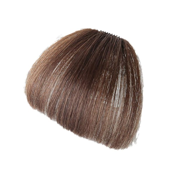 Air Bangs Naturliga Lugg Peruk NY 2024 AU LAGER darkbrown 10cm