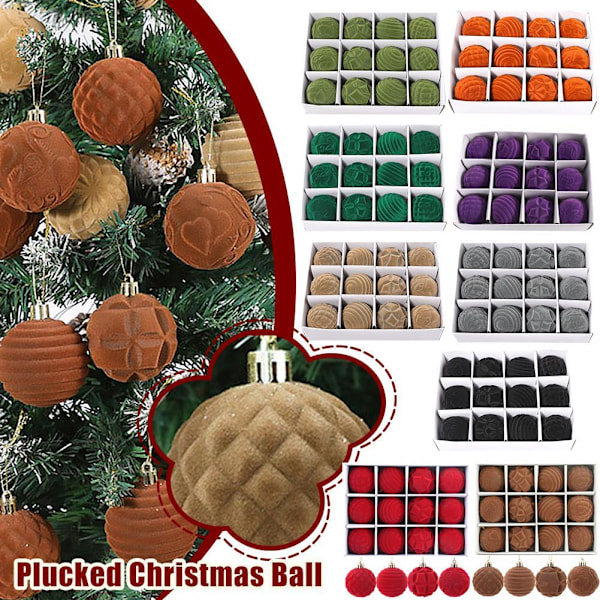 12 st Juldekoration Boll Hängande Hot E5 Red 12pcs
