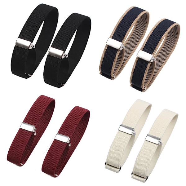 Herr Business Elastisk Justerbar Skjortärmshållare Armband Ärmhållare Rem A9 wine red One-size