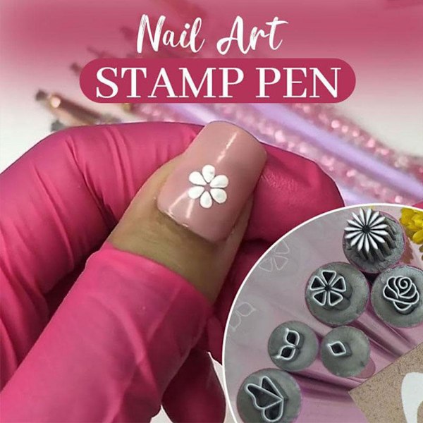 10-delars Nagelset Praktisk Nagelförsegling Nagelkonst Stämpel Penna P3h4 D 1pcs