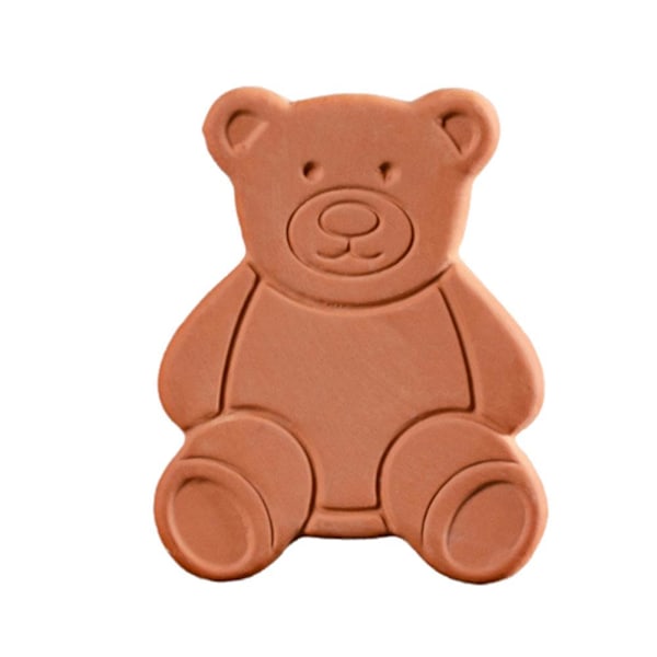 Terracotta Brun Sockerkaksbjörn Förvaring och Räddare Brun Skiva Socker Socker Brun J7M3 No. 4 bear 1pcs