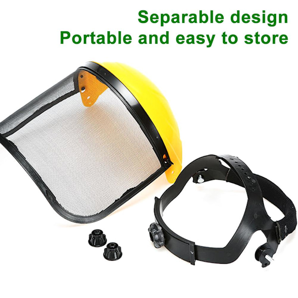 Trädgårdssäkerhetsmask Mesh Visir Ansiktsskydd Gräsklippning Mesh Visir Lot A7