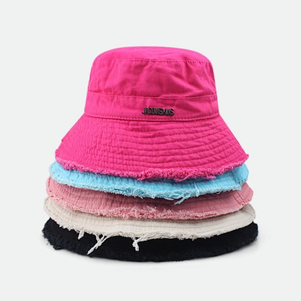 Koreansk Version av Fiskarhatt Dam Vikbar Retro Allt-match rose red One size
