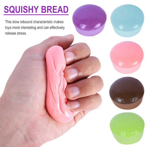 Mjuk Kakpressande Squishy Bröd Leksak Långsam Återhämtning Dekompression green one-size