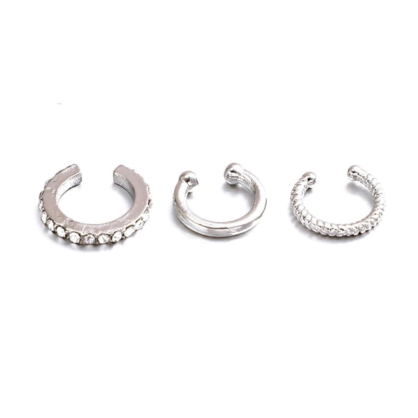 3st/set Dam Legering Örhänge Öronmudd Brosk Icke U4U7 W2I5 V3N1 ∫σ R6C4 Silvery B