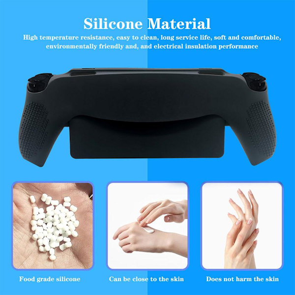 1x Skyddsfodral för PlayStation Portal TPU Transparent Fodral Gaming P5T2 black For Portal