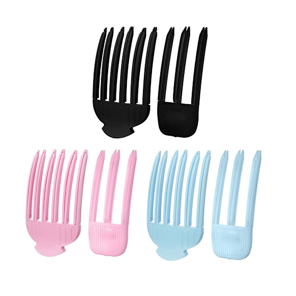 Hög Skalle Topp Infällbar Kam Hårrot Fluffig Klämma Hår Curling Artefakt M5G3 Set pink 1set