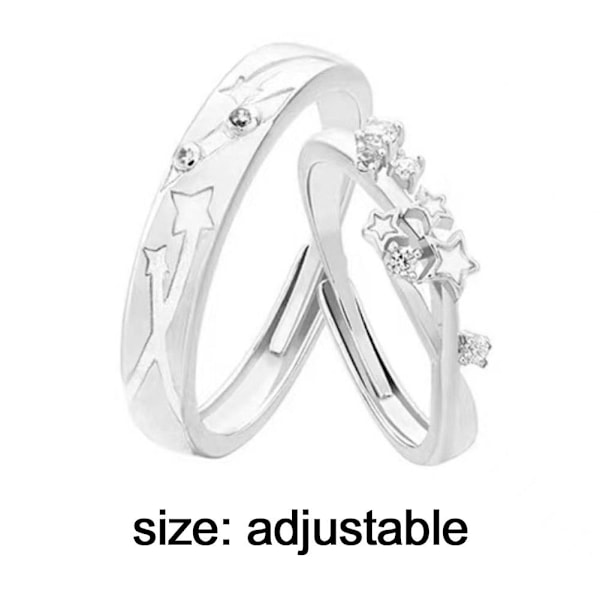 Ringar Stjärnklar Natt Par Nattlysande Ringar Eleganta Utsökta Ringar~ B8W4 J8 B3J6 2 pcs One size