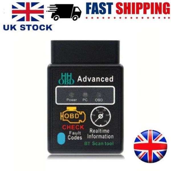 OBD2 Bil Bluetooth Kodläsare Scanner ELM 327 Fordonsdiagnostik OBDII UK~ST