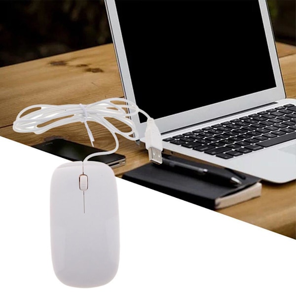 TRÅDLÖS USB-OPTISK MUS FÖR PC LAPTOP-DATOR SCROLL BÄST RÖD L white One-size