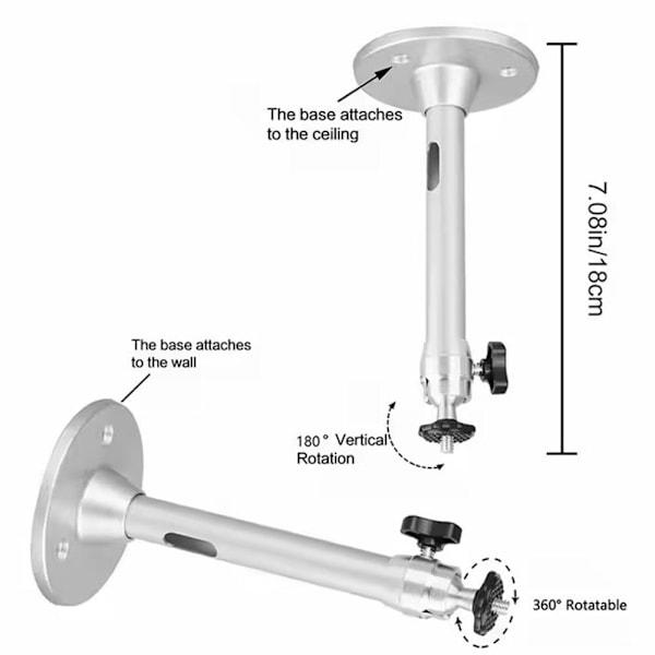 Projektorfäste i aluminiumlegering Takfäste för kamerafäste X8H5