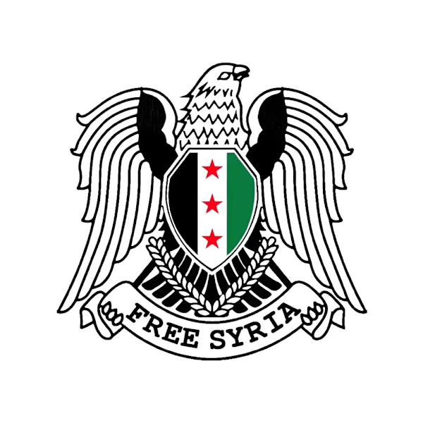 Syrien Flagga Syrisk Vapen Multi Storlekar Bildekal Självhäftande VBest V5P9 C18x17cm One size